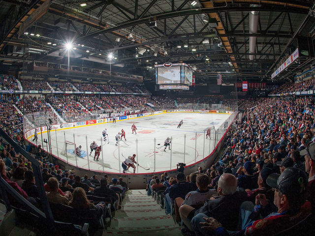 REGINA, SK - MAY 20: The Regina Pats take on the Acadie-Bathurst Titan at Brandt Centre - Evraz Place on May 20, 2018 in Regina, Canada.