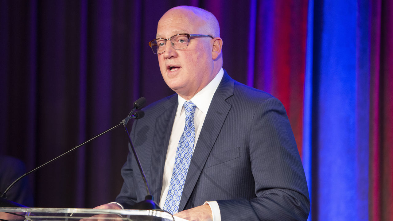 NEW YORK, NY - February 6: NHL Deputy Commissioner, Bill Daly, speaks during Ice Hockey in Harlem's (IHIH) 2020 Winter Sports Celebration at Tribeca Rooftop on February 6, 2020 in New York City.