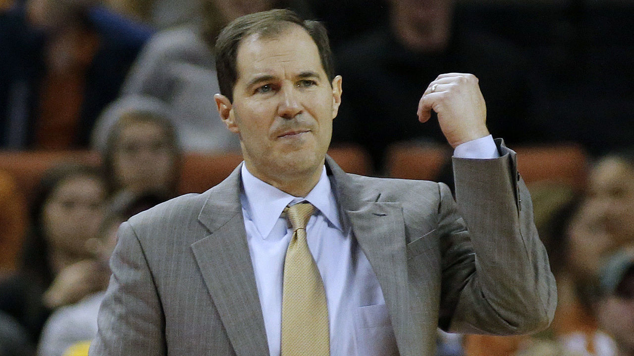 AUSTIN, TEXAS - FEBRUARY 10: Head coach Scott Drew of the Baylor Bears reacts as his team plays the Texas Longhorns at The Frank Erwin Center on February 10, 2020 in Austin, Texas.
