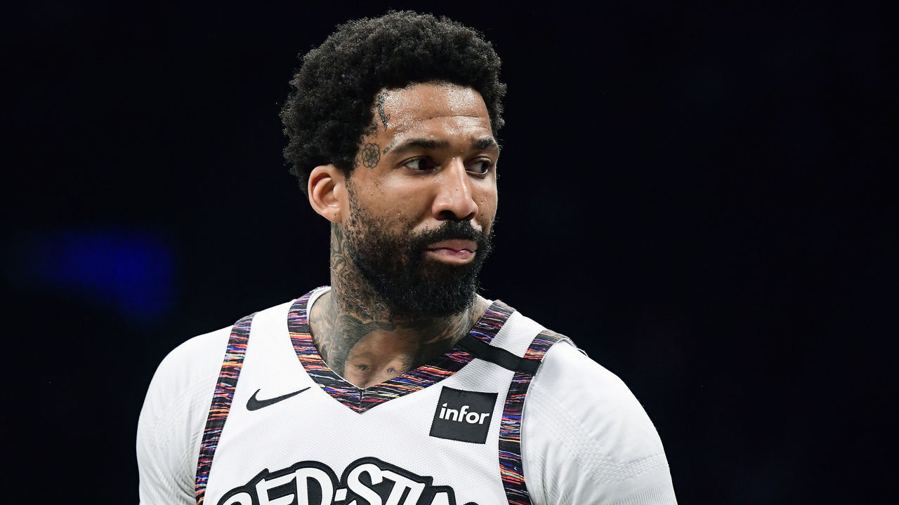 NEW YORK, NEW YORK - MARCH 08: Wilson Chandler #21 of the Brooklyn Nets looks on against the Chicago Bulls in the first half at Barclays Center on March 08, 2020 in New York City.