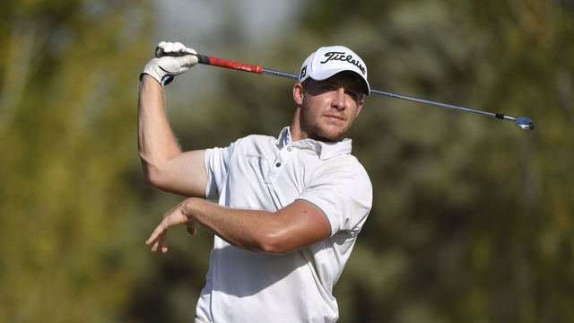 BUENOS AIRES, ARGENTINA - APRIL 13: Victor Lange of the United States hits a tee shot on the 17th hole during the third round of the PGA TOUR Latinoamerica Molino Cañuelas Championship at Cañuelas Golf Club on April 13, 2019 in Buenos Aires, Argentina.