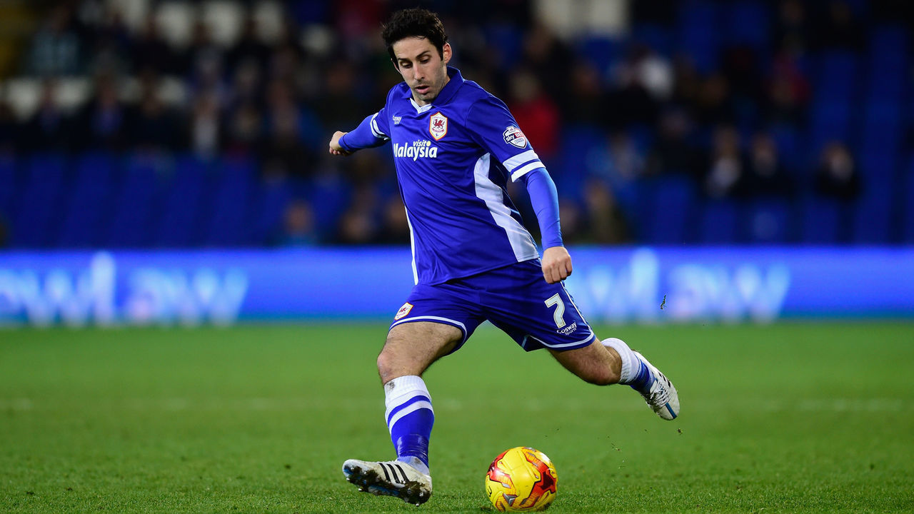 CARDIFF, WALES - FEBRUARY 17: Peter Whittingham of Cardiff in action during the Sky Bet Championship match between Cardiff City and Blackburn Rovers at Cardiff City Stadium on February 17, 2015 in Cardiff, Wales.