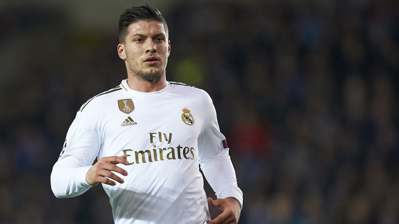 BRUGGE, BELGIUM - DECEMBER 11: Luka Jovic of Real Madrid looks on during the UEFA Champions League group A match between Club Brugge KV and Real Madrid at Jan Breydel Stadium on December 11, 2019 in Brugge, Belgium.