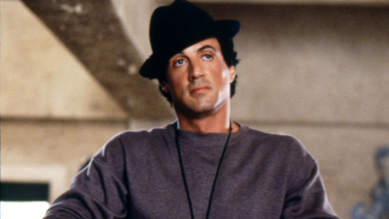 American actor and screenwriter Sylvester Stallone on the set of Rocky V directed by John G. Avildsen.