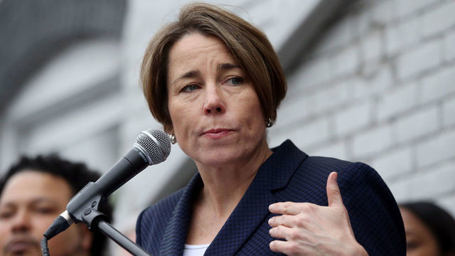 BOSTON, MA - MAY 2: Massachusetts Attorney General Maura Healey speaks during a press conference at The Louis D. Brown Peace Institute in the Dorchester neighborhood of Boston on May 5, 2019. The Louis D. Brown Peace Institute celebrated the Peace Institute's 25h anniversary as it announced a new national campaign to bring attention to the issue of homicide trauma and help other communities develop programs to address this important and often ignored issue. The announcement comes the day after a shooting in Dorchester left one dead and three others injured.