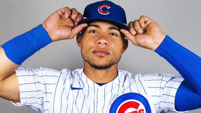 MESA, AZ - FEBRUARY 18: Willson Contreras #40 of the Chicago Cubs poses during Photo Day on Tuesday, February 18, 2020 at Sloan Park in Mesa, Arizona.