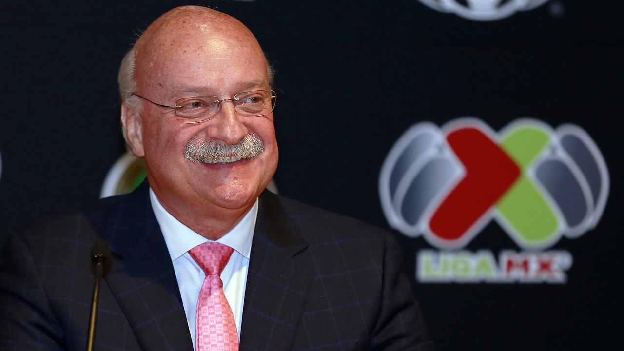MEXICO CITY, MEXICO - OCTOBER 18: Enrique Bonilla, President of Liga MX, speaks during a press conference of the Mexican Football Federation - Liga MX on October 18, 2019 in Mexico City, Mexico.