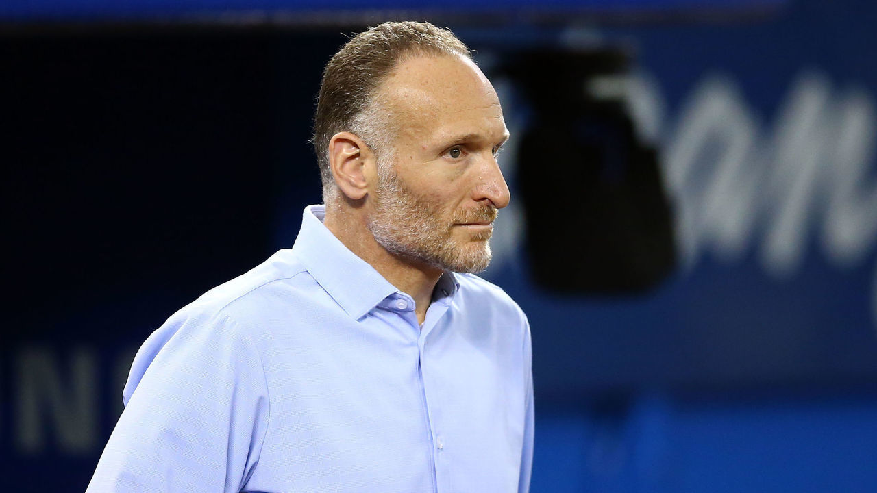 TORONTO, ON - SEPTEMBER 15: Mark Shapiro, President and CEO of the Toronto Blue Jays looks on prior to the first inning of a MLB game against the New York Yankees at Rogers Centre on September 15, 2019 in Toronto, Canada.