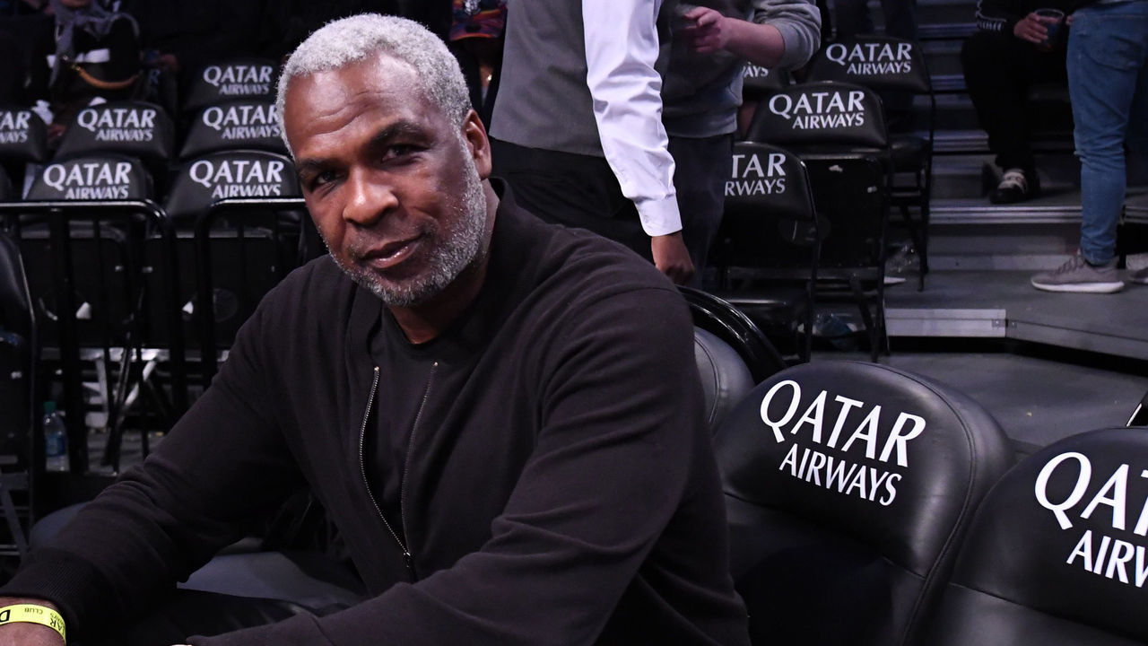 NEW YORK, NY - APRIL 3: Charles Oakley attends the game between the Toronto Raptors and the Brooklyn Nets at Barclays Center on April 3, 2019 in the Brooklyn borough of New York City.