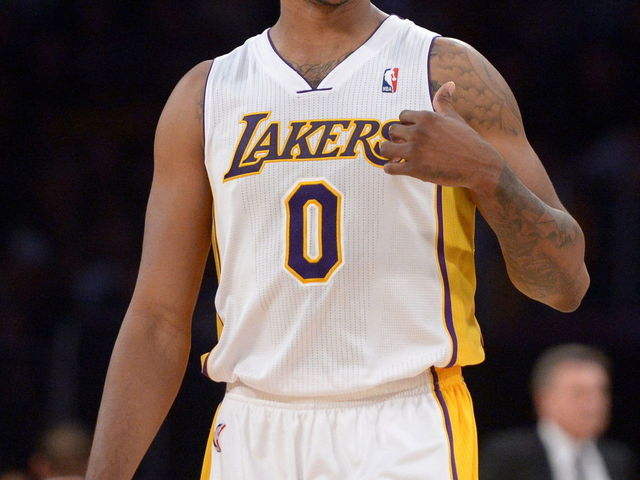 GIF: Nick Young celebrates a three...that doesn't go in