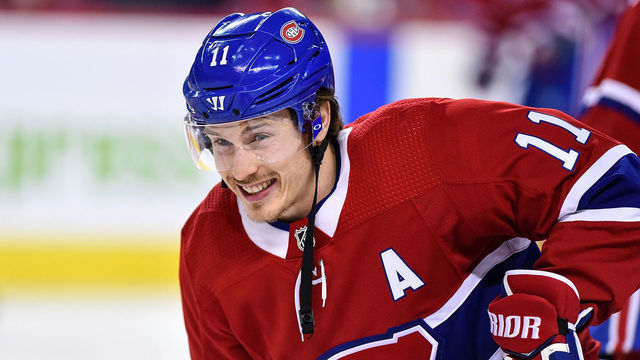 CALGARY, AB - DECEMBER 19: Montreal Canadiens Right Wing Brendan Gallagher (11) warms up before an NHL game where the Calgary Flames hosted the Montreal Canadiens on December 19, 2019, at the Scotiabank Saddledome in Calgary, AB.