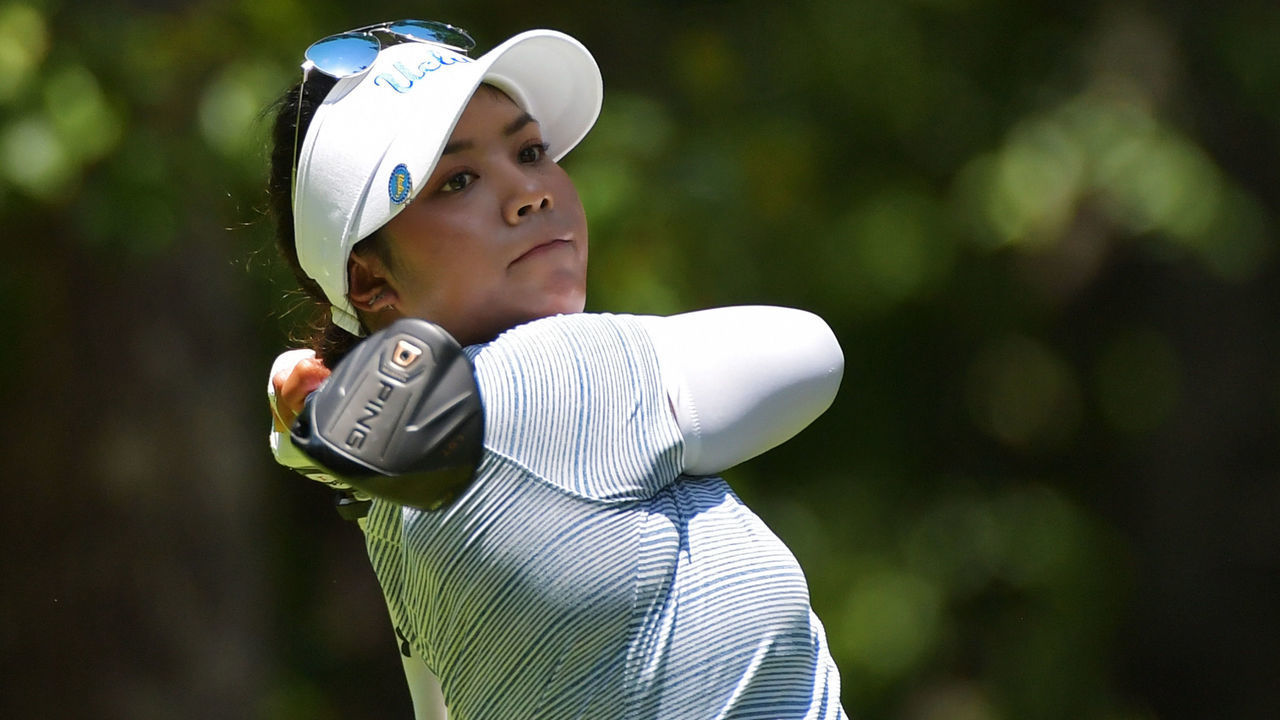 SHOAL CREEK, AL - JUNE 03: Patty Tavatanakit of Thailand plays her tee shot on the second hole during the final round of the 2018 U.S. Women's Open at Shoal Creek on June 3, 2018 in Shoal Creek, Alabama.