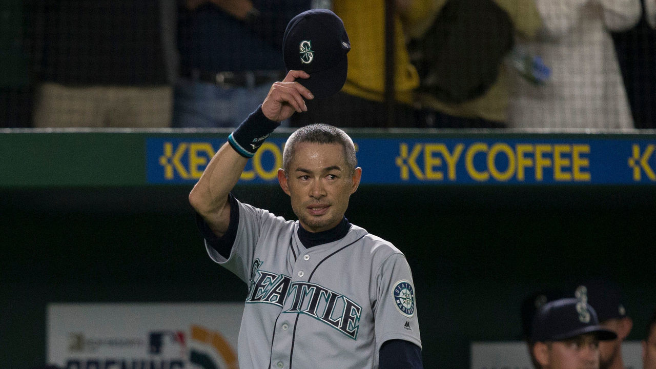 TOKYO, JAPAN - MARCH 21: Ichiro Suzuki #51 of the Seattle Mariners salutes the crowd, as he is pulled from his last game before retiring, during the game against the Oakland Athletics at the Tokyo Dome on March 21, 2019 in Tokyo, Japan. The Mariners defeated the Athletics 5-4.