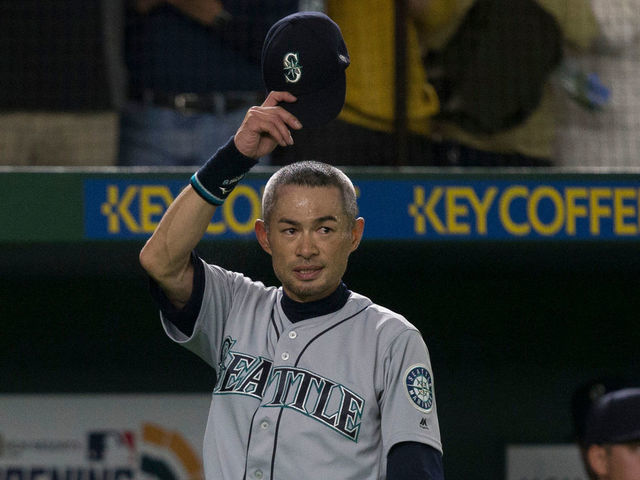 TOKYO, JAPAN - MARCH 21: Ichiro Suzuki #51 of the Seattle Mariners salutes the crowd, as he is pulled from his last game before retiring, during the game against the Oakland Athletics at the Tokyo Dome on March 21, 2019 in Tokyo, Japan. The Mariners defeated the Athletics 5-4.