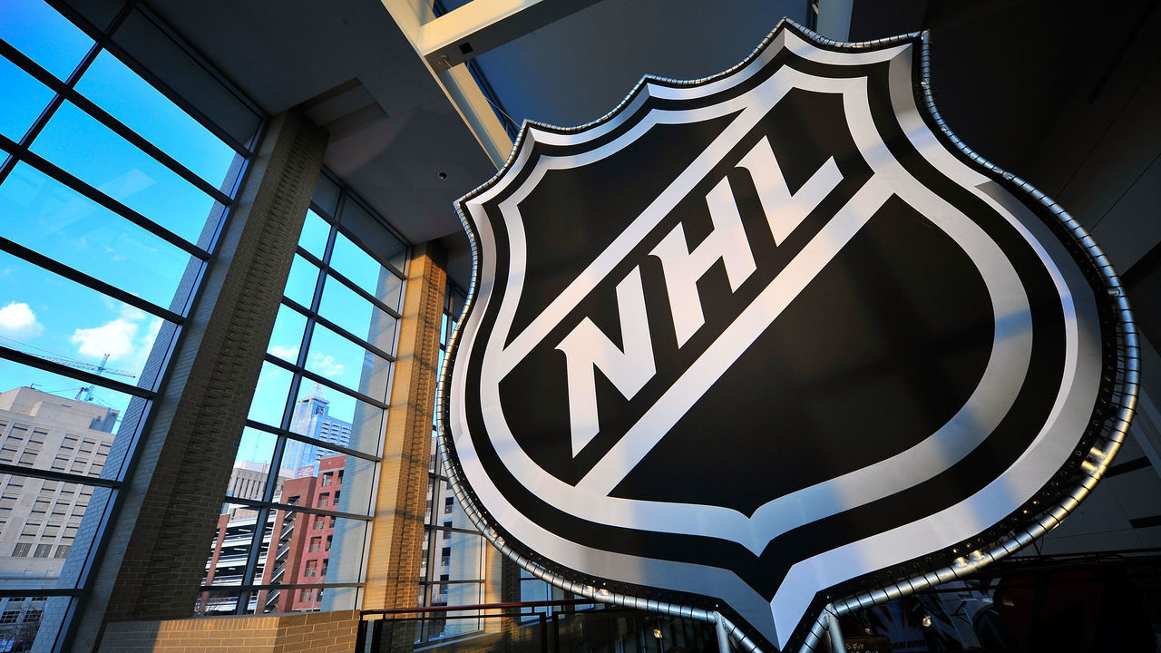 RALEIGH, NC - JANUARY 28: A giant NHL logo is seen during NHL All-Star Wide Open part of 2011 NHL All-Star Weekend on January 28, 2011 in Raleigh, North Carolina.