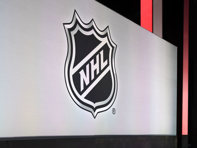 CHICAGO, IL - JUNE 23: A general view of the NHL logo reflecting off the floor prior to the first round of the 2017 NHL Draft on June 23, 2017, at the United Center, in Chicago, IL.