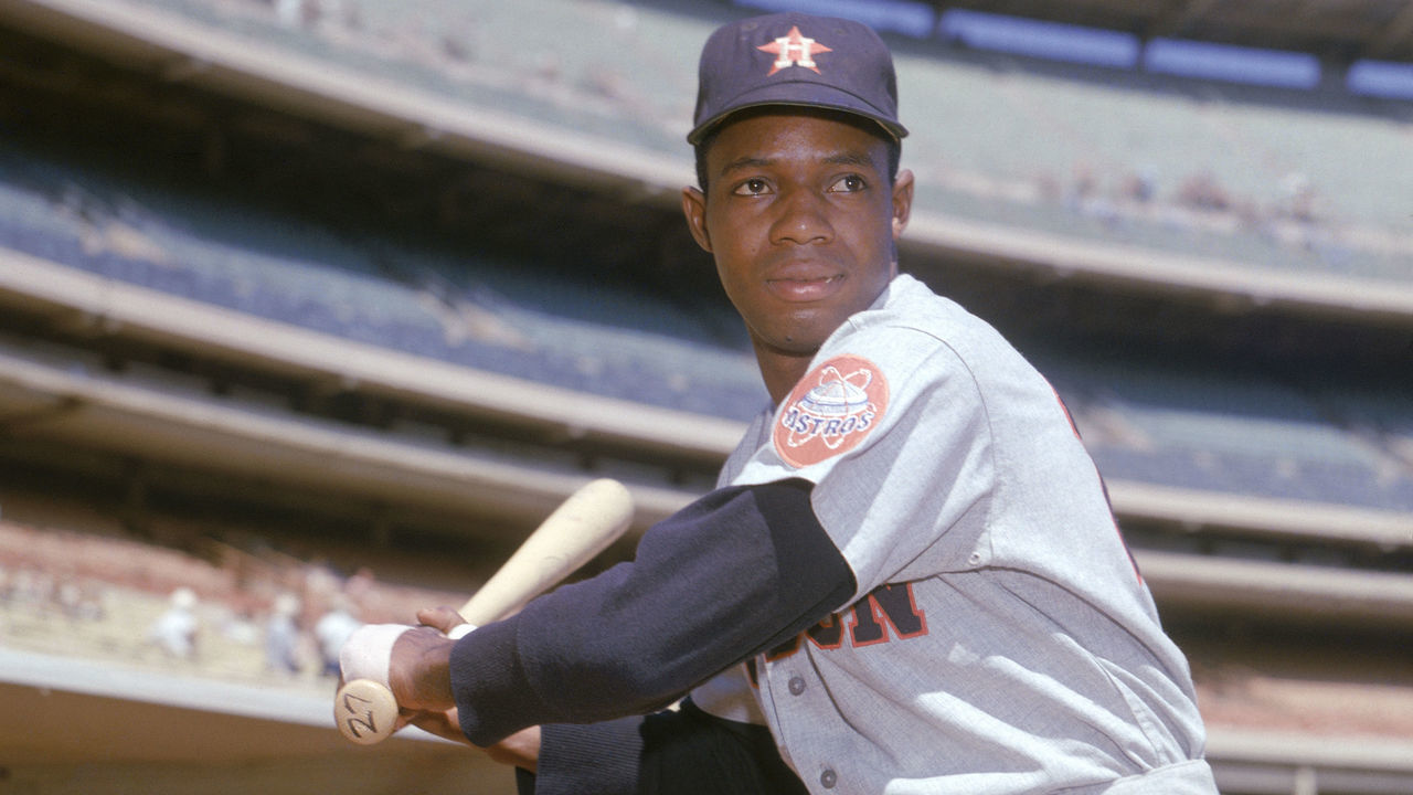 UNDATED: Jimmy Wynn of the Houston Astros poses for an action portrait circa 1965 - 1973.