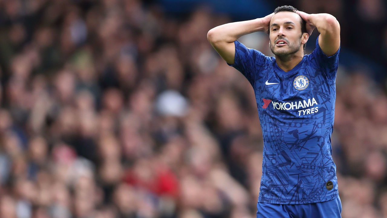 LONDON, ENGLAND - MARCH 08: Pedro of Chelsea during the Premier League match between Chelsea FC and Everton FC at Stamford Bridge on March 8, 2020 in London, United Kingdom.