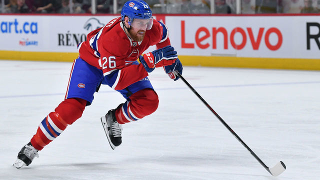 MONTREAL, QC - FEBRUARY 29: Jeff Petry #26 of the Montreal Canadiens skates for position against the Carolina Hurricanes in the NHL game at the Bell Centre on February 29, 2020 in Montreal, Quebec, Canada.