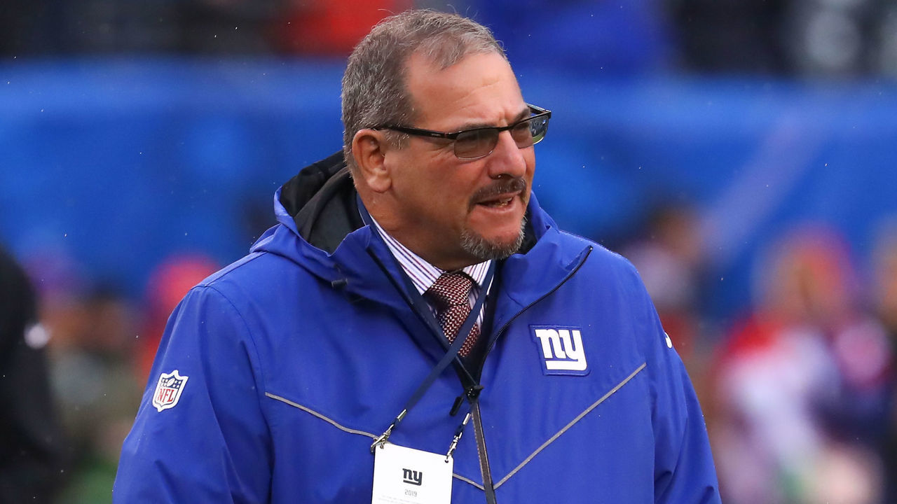 EAST RUTHERFORD, NJ - DECEMBER 29: New York Giants general manager Dave Gettleman prior to the National Football League game between the New York Giants and the Philadelphia Eagles on December 29, 2019 at MetLife Stadium in East Rutherford, NJ.