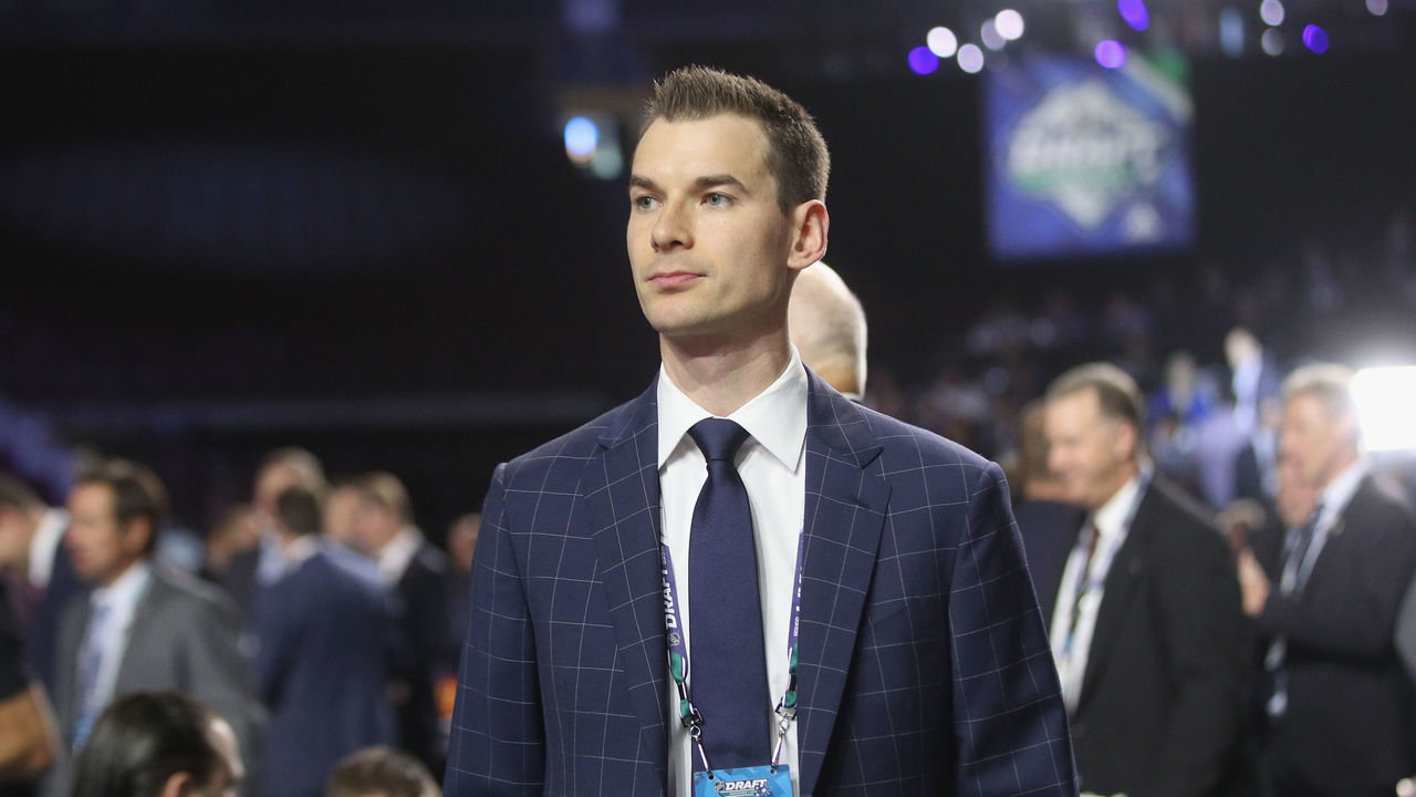 VANCOUVER, BRITISH COLUMBIA - JUNE 21: John Chayka of the Arizona Coyotes attends the 2019 NHL Draft at the Rogers Arena on June 21, 2019 in Vancouver, Canada.