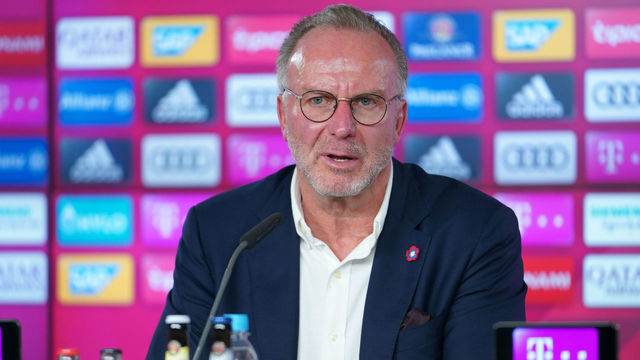 MUNICH, GERMANY - MARCH 13: Karl-Heinz Rummenigge, CEO of FC Bayern Muenchen, speaks to the media during a press conference of FC Bayern Muenchen on March 13, 2020 in Munich, Germany.