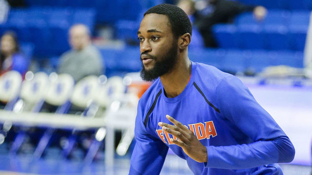 LEXINGTON, KENTUCKY - FEBRUARY 22: Christopher Sutherland #34 of the Florida Gators warms up before the game against the Kentucky Wildcats at Rupp Arena on February 22, 2020 in Lexington, Kentucky.