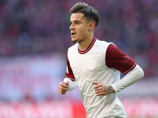 MUNICH, GERMANY - MARCH 08: Philippe Coutinho of FC Bayern Muenchen run with the ball during the Bundesliga match between FC Bayern Muenchen and FC Augsburg at Allianz Arena on March 08, 2020 in Munich, Germany.