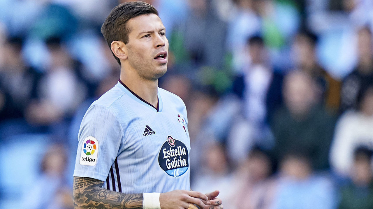 VIGO, SPAIN - FEBRUARY 22: Fedor Smolov of Celta de Vigo looks on during the Liga match between RC Celta de Vigo and CD Leganes at Abanca Balaidos Stadium on February 22, 2020 in Vigo, Spain.