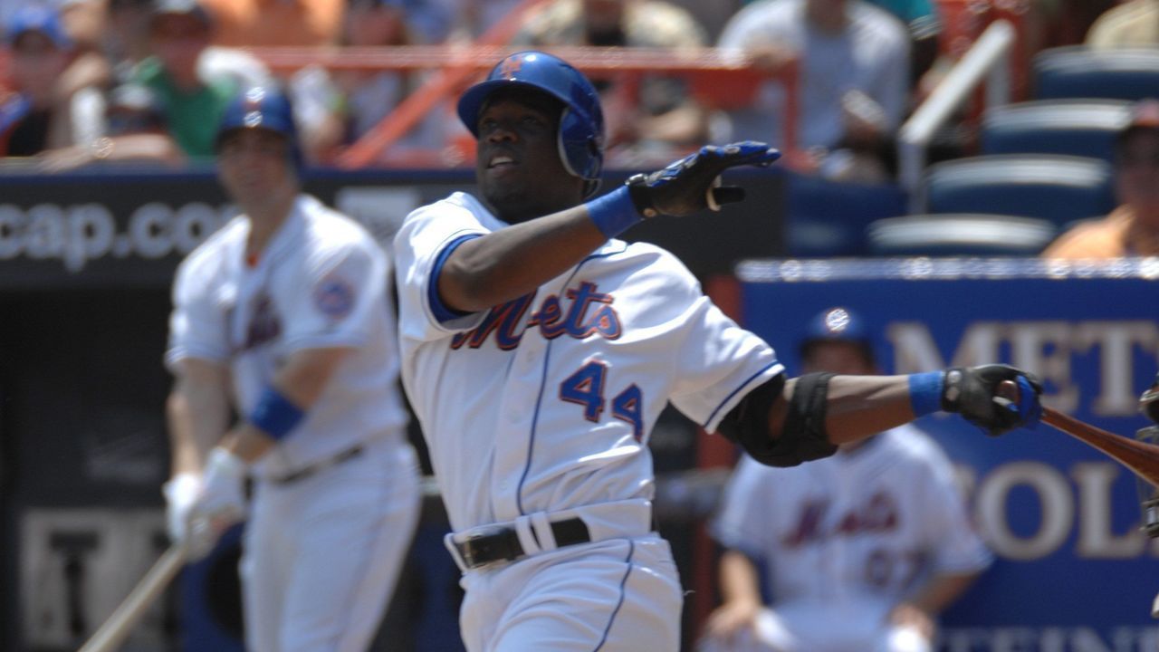 FLUSHING, NY - JULY 2007: Lastings Milledge #44 of the New York Mets batting during a MLB game againstf the Pittsburgh Pirates at Shea Stadium on July 26, 2007 in Flushing, New York.