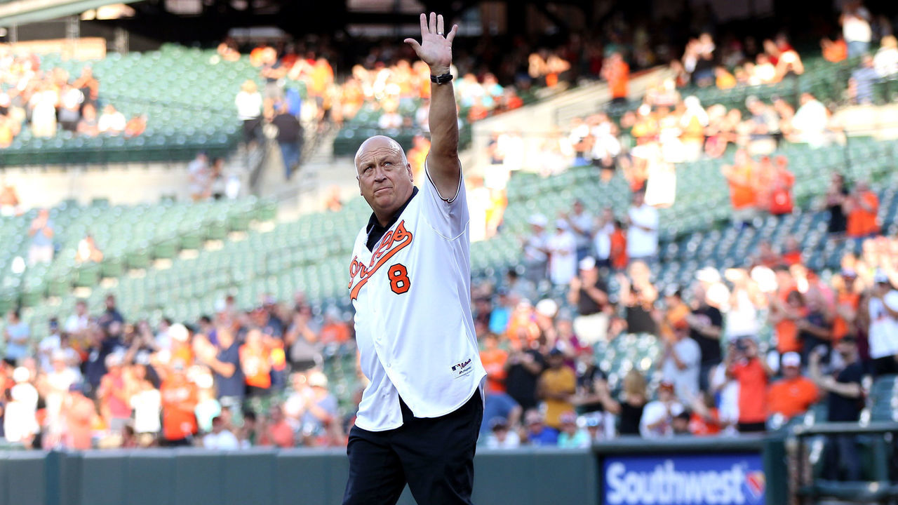 BALTIMORE, MD - AUGUST 09: Hall of Famer Cal Ripken Jr. before the game against the Houston Astros and the Baltimore Orioles at Oriole Park at Camden Yards on Friday, August 9, 2019 in Baltimore, Maryland.