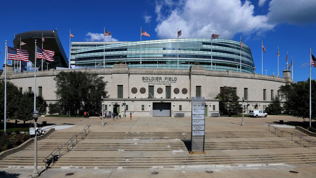 CHICAGO - SEPTEMBER 23: Soldier Field, home of the Chicago Bears football team in Chicago, Illinois on September 23, 2019.
