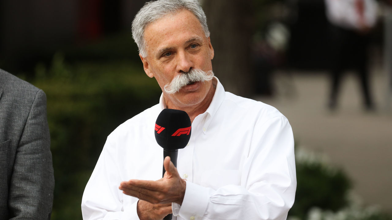 Melbourne, Australia - March 13 2020: Chase Carey speaks at a hastily setup press conference at Albert Park after the 2020 Formula 1 Australian Grand Prix is cancelled- PHOTOGRAPH BY Chris Putnam / Barcroft Studios / Future Publishing