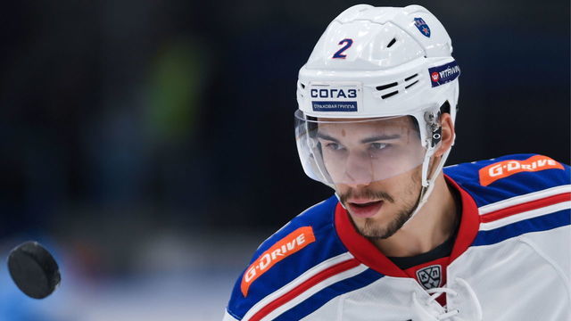 NOVOSIBIRSK, RUSSIA - FEBRUARY 2, 2019: SKA St Petersburg's Artyom Zub ahead of a 2018/2019 KHL Regular Season ice hockey match between Sibir Novosibirsk Region and SKA St Petersburg at Sibir Arena. Kirill Kukhmar/TASS