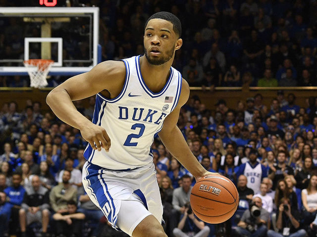 DURHAM, NORTH CAROLINA - MARCH 07: Cassius Stanley #2 of the Duke Blue Devils moves the ball against the North Carolina Tar Heelsduring the second half of their game at Cameron Indoor Stadium on March 07, 2020 in Durham, North Carolina. Duke won 89-76.