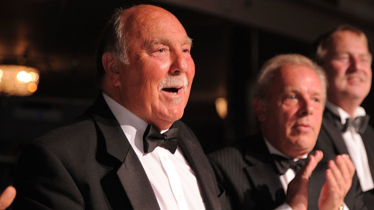 Jimmy Greaves makes a speech at the PFA Player of the Year Awards 2010 at the Grosvenor House Hotel, London.