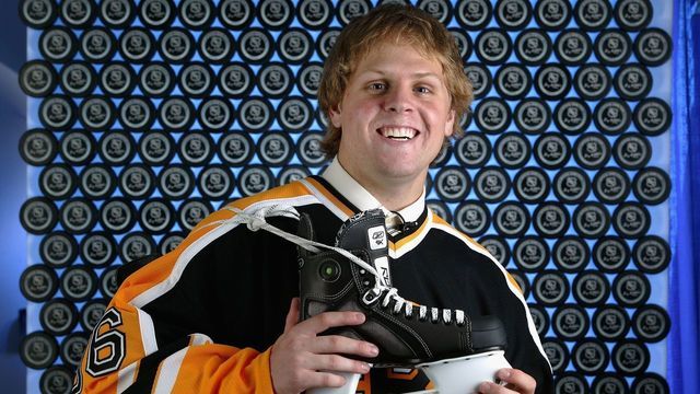 VANCOUVER, BC - JUNE 24: Fifth overall pick Phil Kessel of the Boston Bruins poses for a portrait backstage at the 2006 NHL Draft held at General Motors Place on June 24, 2006 in Vancouver, Canada.