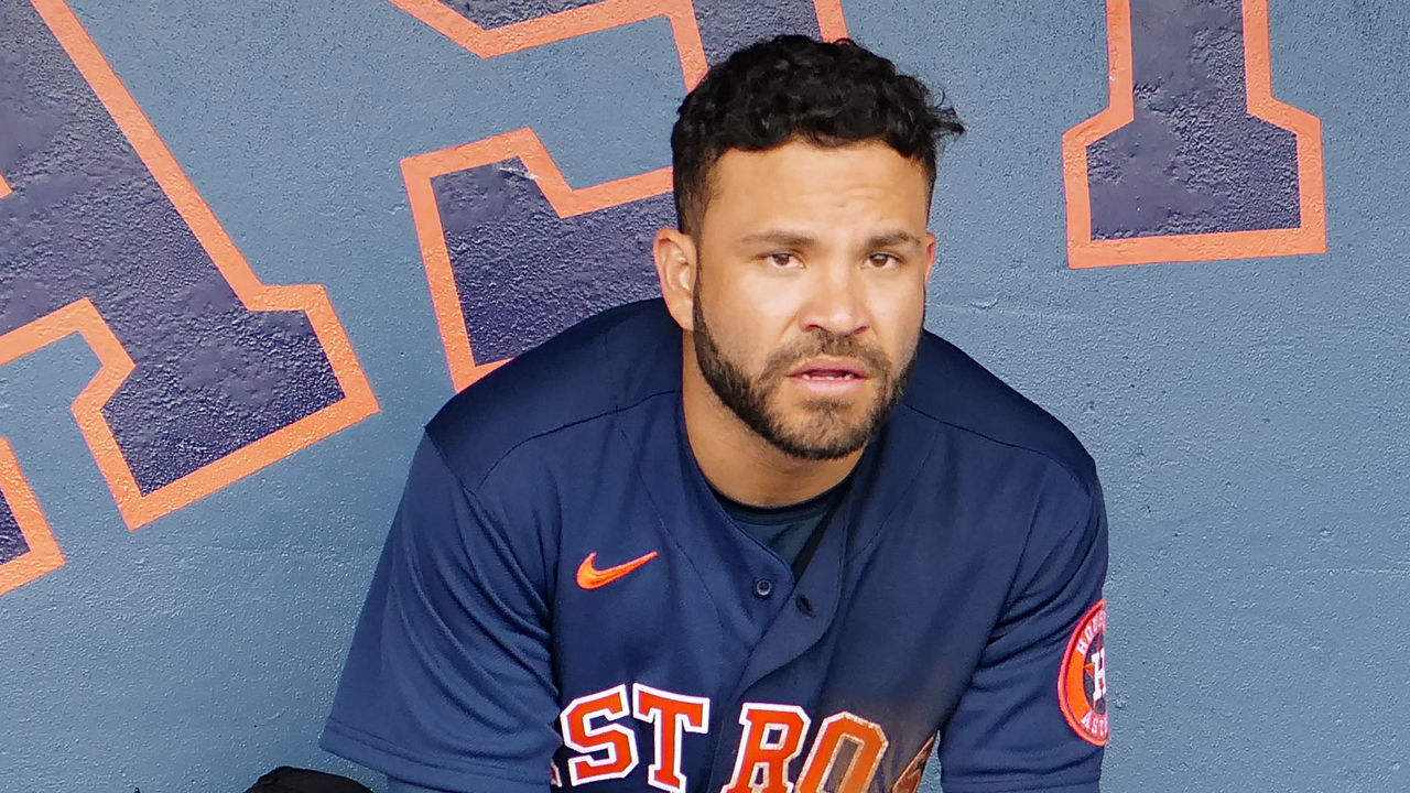 WEST PALM BEACH, FLORIDA - MARCH 10: Jose Altuve #27 of the Houston Astros in action during the spring training game against the New York Mets at FITTEAM Ballpark of The Palm Beaches on March 10, 2020 in West Palm Beach, Florida.