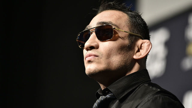 LAS VEGAS, NEVADA - MARCH 06: Tony Ferguson interacts with media during the UFC 249 press conference at T-Mobile Arena on March 06, 2020 in Las Vegas, Nevada.