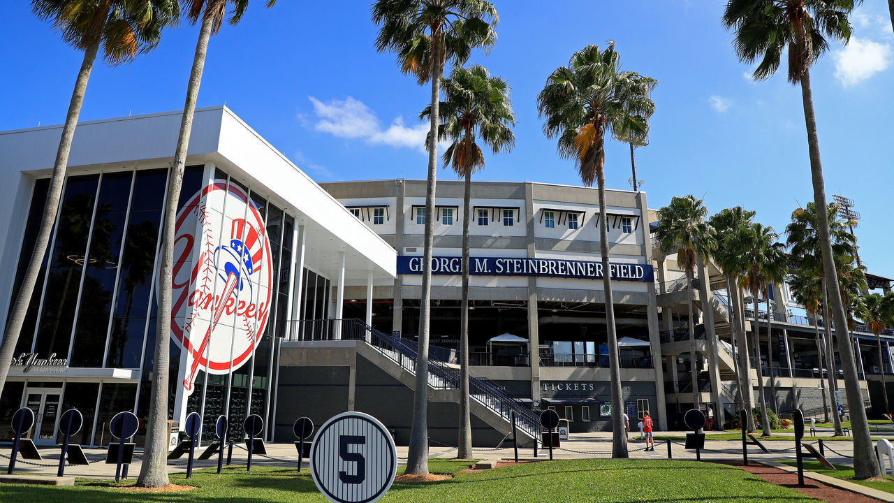 TAMPA, FLORIDA - MARCH 18: A view of the New York Yankees Spring Training facility at George M. Steinbrenner Field which has been closed due to the coronavirus outbreak on March 18, 2020 in Tampa, Florida. Major League Baseball canceled Spring Training games and delayed opening day due to COVID-19.