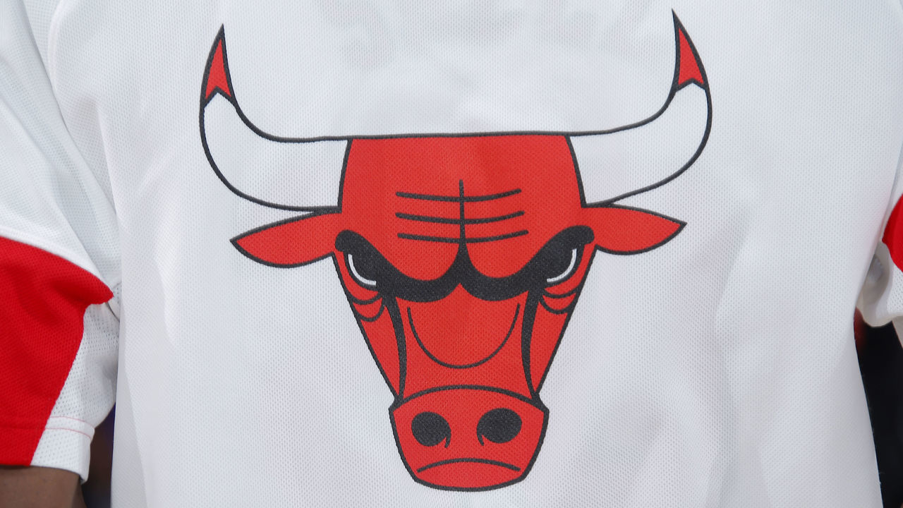 SACRAMENTO, CA - NOVEMBER 20: A shot of the Chicago Bulls logo on a player prior to the game against the Sacramento Kings on November 20, 2014 at Sleep Train Arena in Sacramento, California. NOTE TO USER: User expressly acknowledges and agrees that, by downloading and or using this photograph, User is consenting to the terms and conditions of the Getty Images Agreement. Mandatory Copyright Notice: Copyright 2014 NBAE