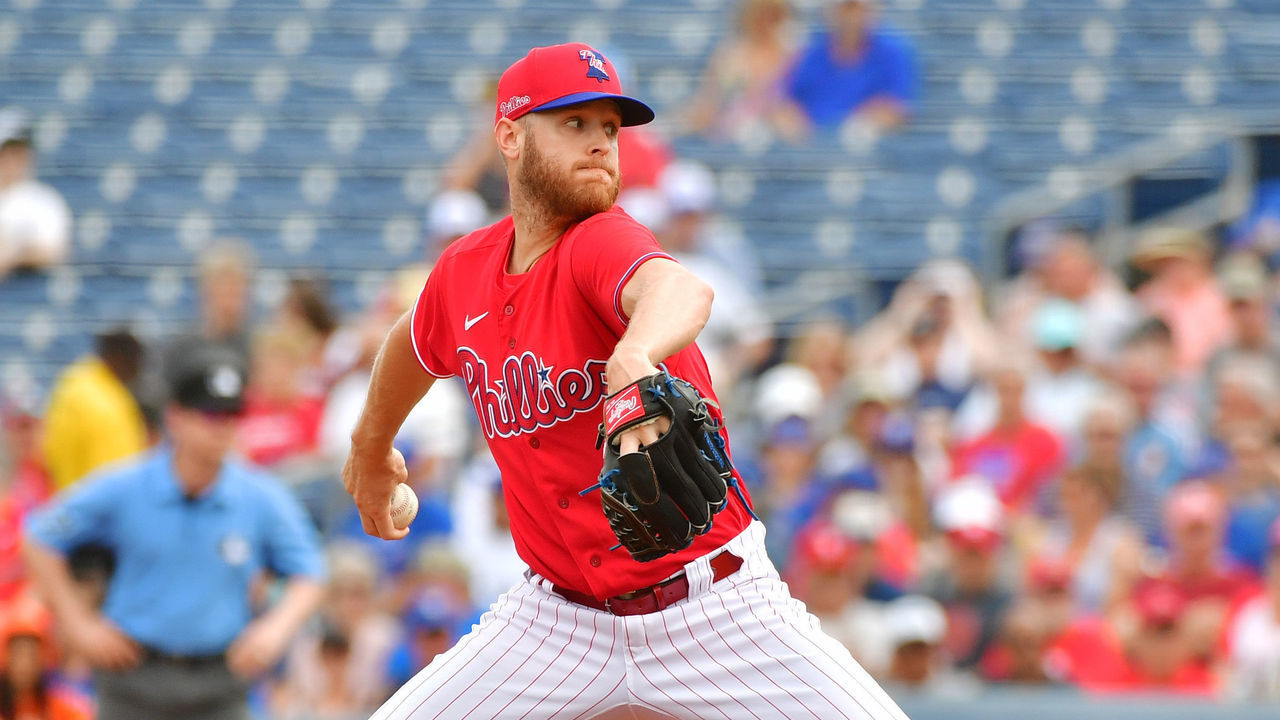 CLEARWATER, FLORIDA - MARCH 05: Zack Wheeler #45 of the Philadelphia Phillies delivers a pitch during the first inning of a Grapefruit League spring training game against the Toronto Blue Jays at Spectrum Field on March 05, 2020 in Clearwater, Florida.