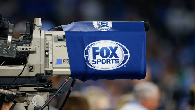 DETROIT, MI - OCTOBER 20: The FOX Sports logo is seen on a television camera during regular season game action between the Minnesota Vikings and the Detroit Lions on October 20, 2019 at Ford Field in Detroit, Michigan.