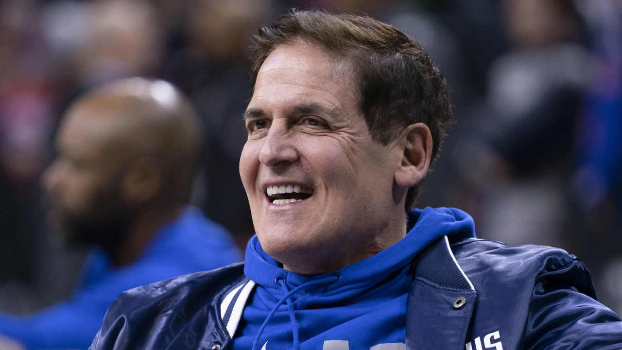 PHILADELPHIA, PA - DECEMBER 20: Owner Mark Cuban of the Dallas Mavericks reacts prior to the game against the Philadelphia 76ers at the Wells Fargo Center on December 20, 2019 in Philadelphia, Pennsylvania. NOTE TO USER: User expressly acknowledges and agrees that, by downloading and/or using this photograph, user is consenting to the terms and conditions of the Getty Images License Agreement.