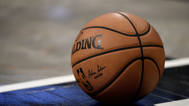 NEW YORK, NEW YORK - JANUARY 10: Detail of a Spalding basketball with NBA commissioner Adam Silver's signature during the second half of the game between the Miami Heat and the Brooklyn Nets at Barclays Center on January 10, 2020 in the Brooklyn borough of New York City.