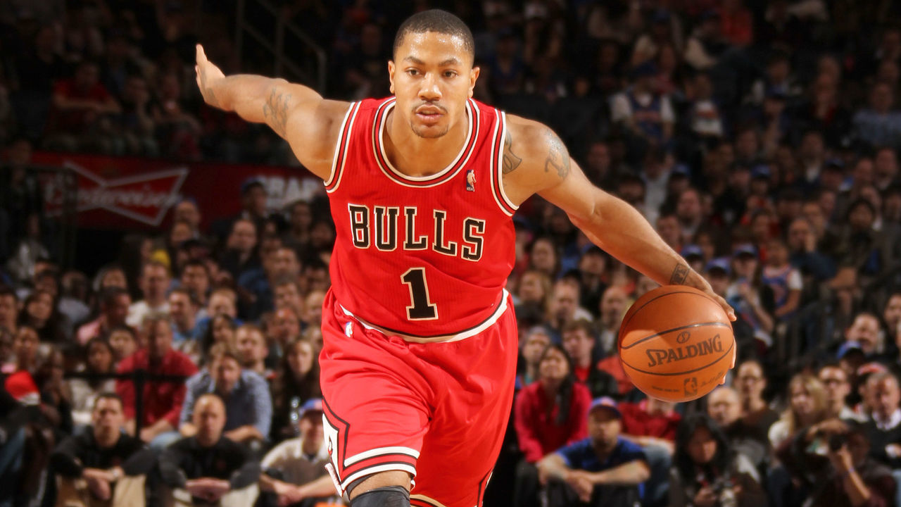 NEW YORK, NY - APRIL 8: Derrick Rose #1 of the Chicago Bulls drives during the game between the Chicago Bulls and the New York Knicks on April 8, 2012 at Madison Square Garden in New York City, New York. Mandatory Copyright Notice: Copyright 2012 NBAE