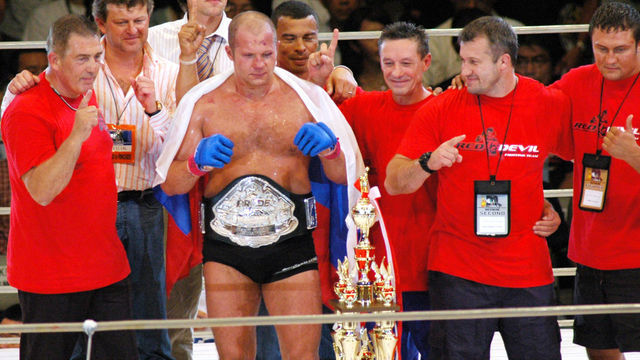 Emelianenko Fedor, the Winner of the PRIDE Heavy Weight Title Match