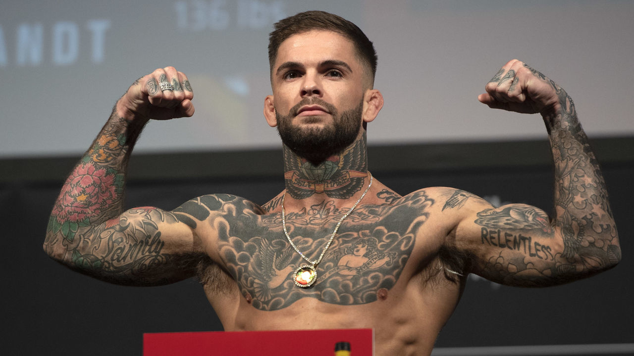 LAS VEGAS, NV - MARCH 01: UFC bantamweight Cody Garbrandt during the UFC 235 ceremonial weigh-ins at the T-Mobile Arena in Las Vegas, NV, Friday, Mar. 1, 2019.