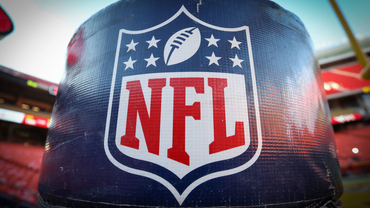 KANSAS CITY, MO - JANUARY 19: A view of the NFL logo before the AFC Championship game between the Tennessee Titans and Kansas City Chiefs on January 19, 2020 at Arrowhead Stadium in Kansas City, MO.