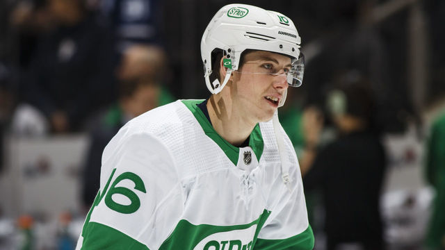 TORONTO, ON - MARCH 15: Mitch Marner #16 of the Toronto Maple Leafs warms up in the alternate St. Pats jersey before facing the Philadelphia Flyers the Scotiabank Arena on March 15, 2019 in Toronto, Ontario, Canada.